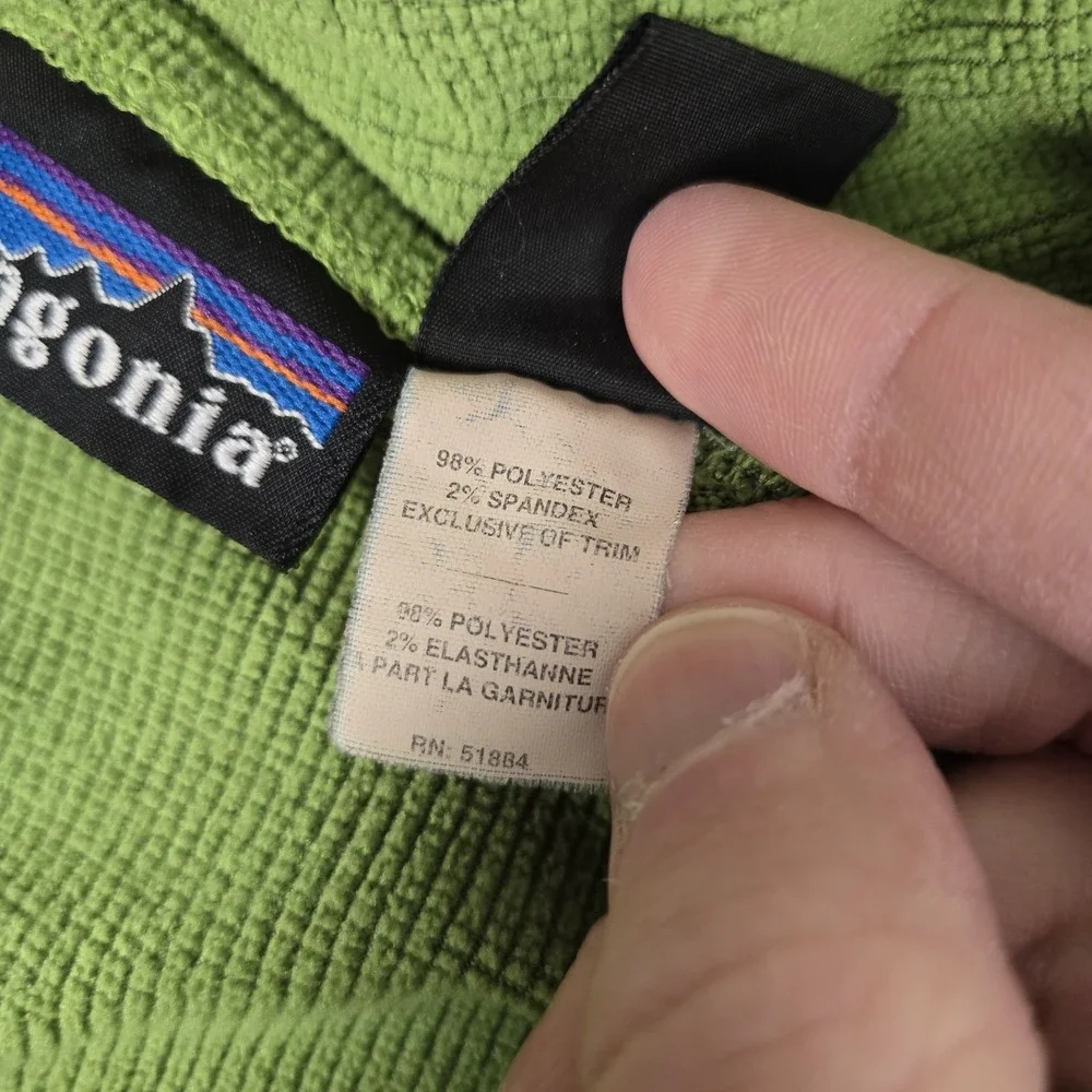 Patagonia R‎ Series Polartec 1/4 Zip Pullover Mens Small Green USA Made Vintage